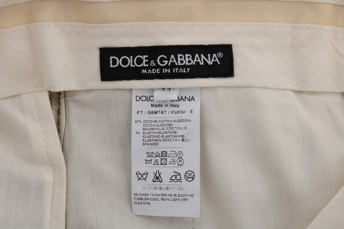 Dolce & Gabbana Brown Stretch Cotton Pants