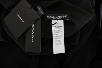 Dolce & Gabbana Blue Floral Applique Lace Kaftan Dress