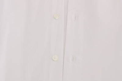 Cavalli White Striped Slim Fit Shirt