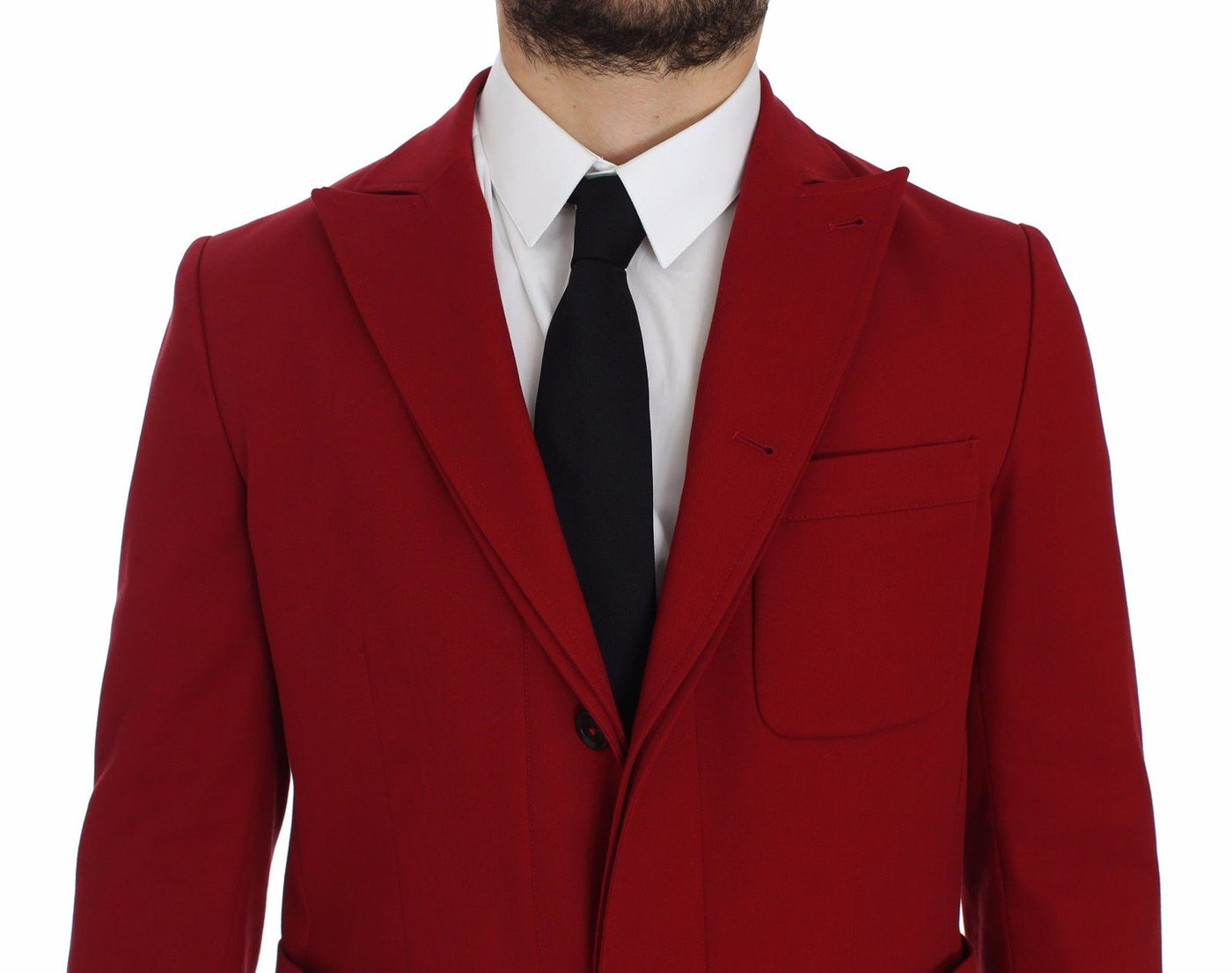 Dolce & Gabbana Red Cotton Stretch Blazer