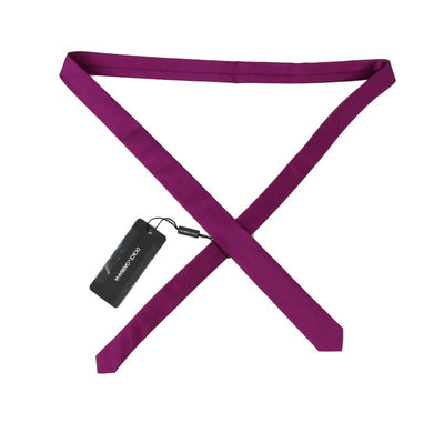 Dolce & Gabbana Purple Silk Solid Slim Tie