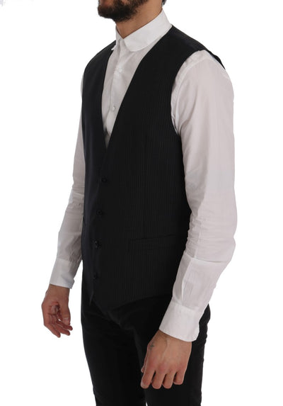 Dolce & Gabbana Gray Wool Stretch Vest