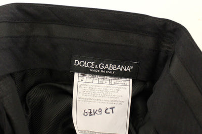 Dolce & Gabbana Black Wool Stretch Pleated Pants