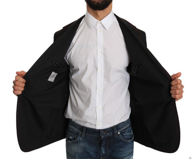 Dolce & Gabbana Gray Wool Slim Blazer Jacket