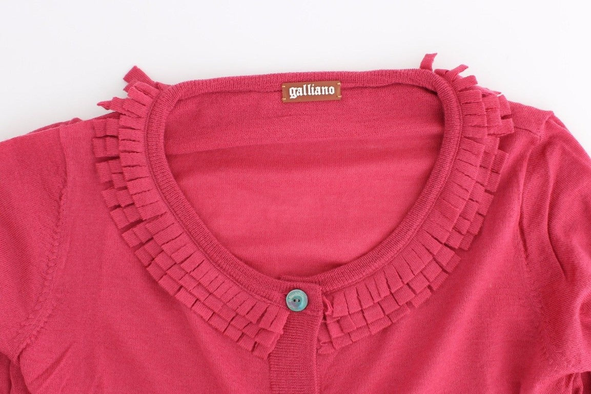 John Galliano Pink wool cardigan