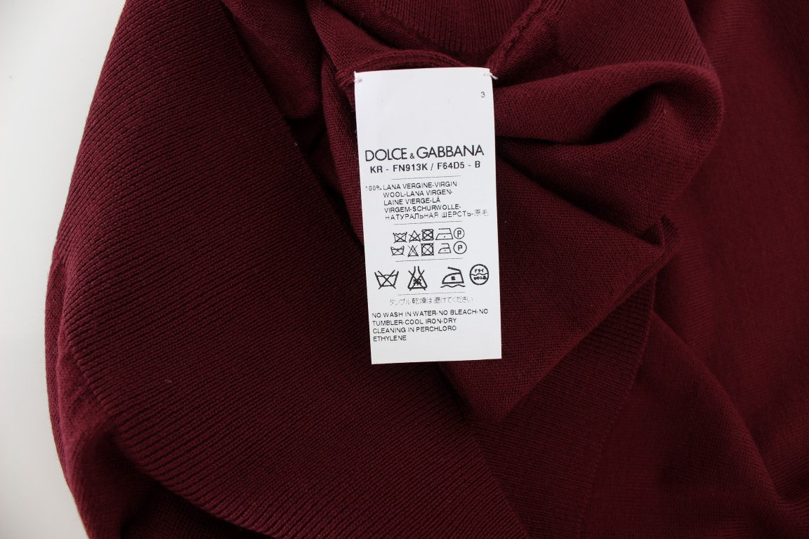 Dolce & Gabbana Red Sleeveless Crewneck Vest Pullover