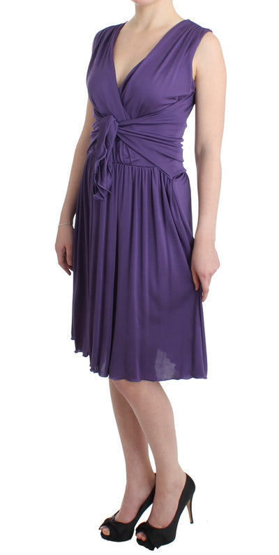 John Galliano Purple sheath dress
