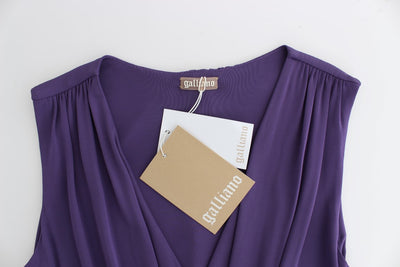 John Galliano Purple sheath dress
