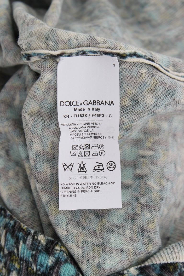 Dolce & Gabbana Blue Wool Sweater Sleeveless Pullover