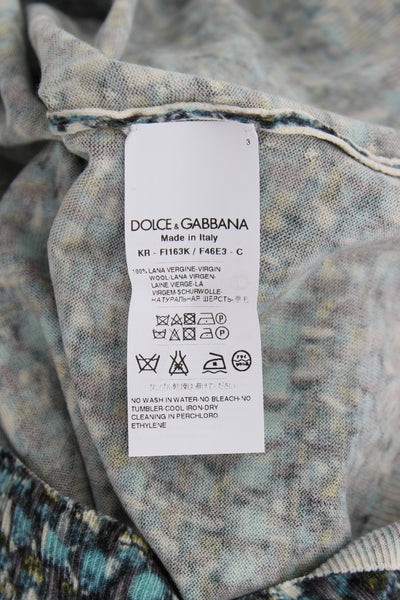 Dolce & Gabbana Blue Wool Sweater Sleeveless Pullover