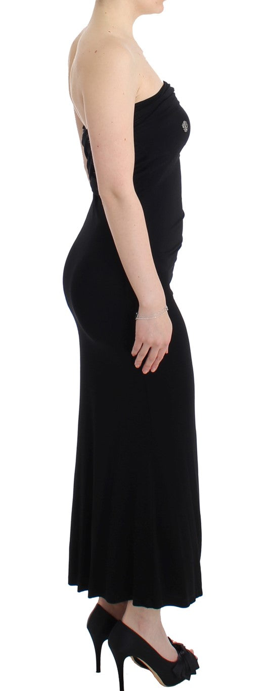 Cavalli Black strapless maxi dress