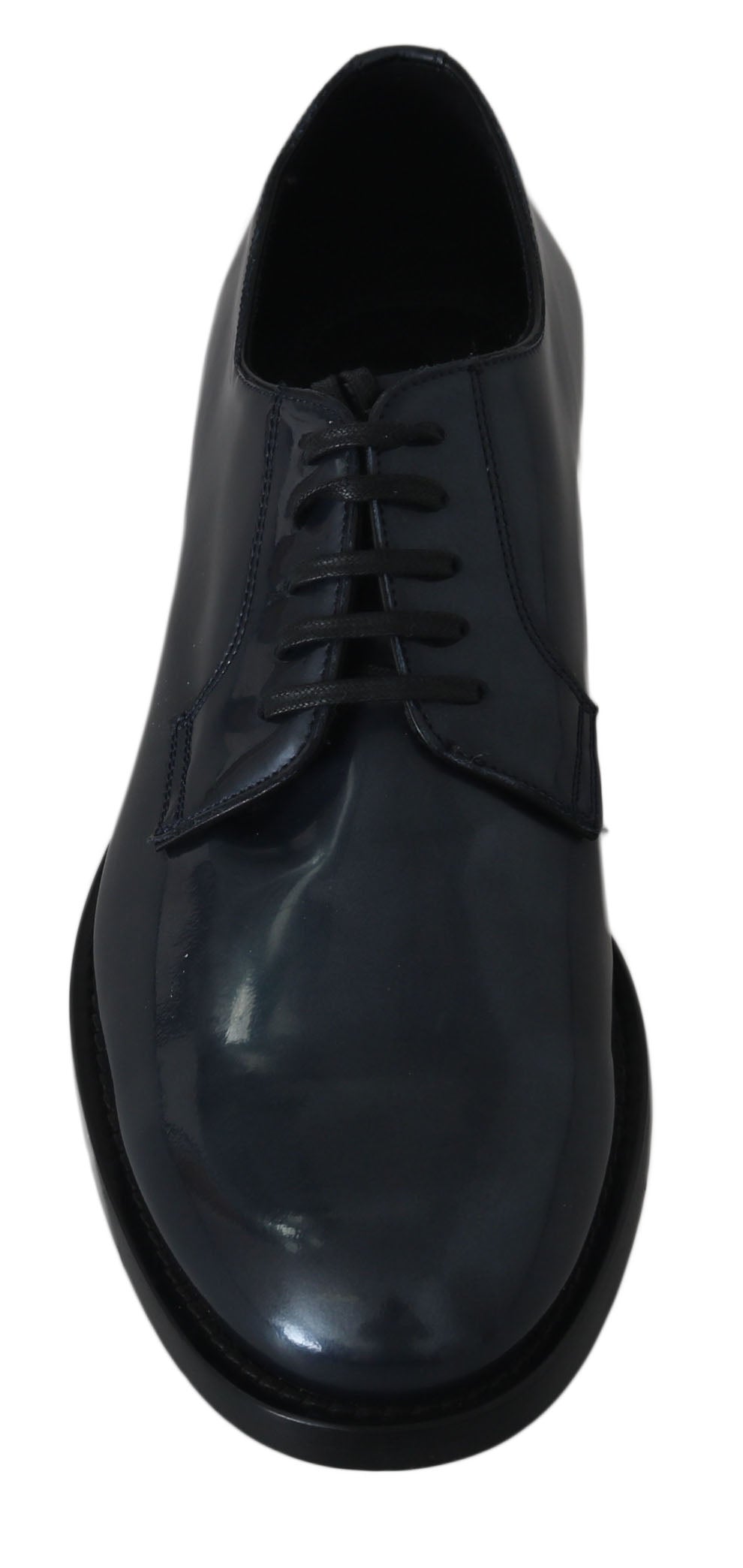 Dolce & Gabbana Blue Leather Derby Dress Formal Shoes