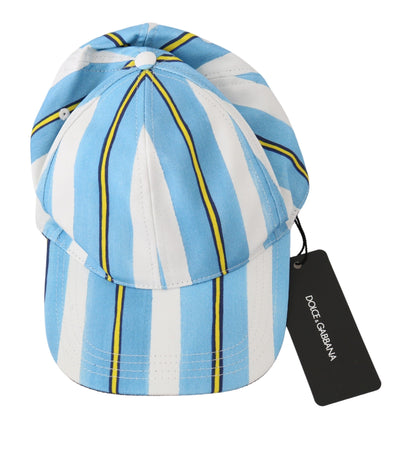 Dolce & Gabbana Multicolor Stripes Baseball Cotton Cap