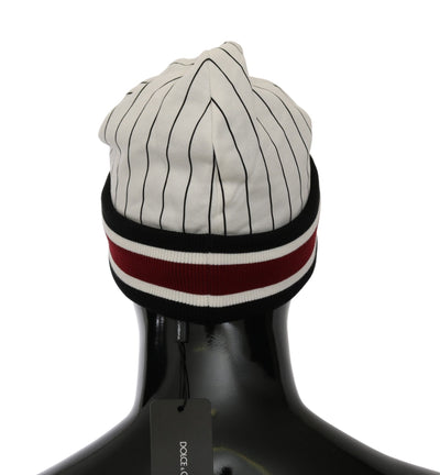 Dolce & Gabbana White I'm The King of My Life Beanie Cotton Hat