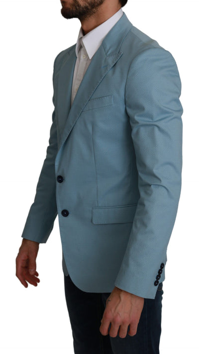 Dolce & Gabbana Blue Slim Fit Coat Jacket MARTINI Blazer