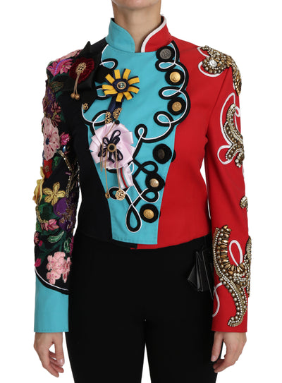 Dolce & Gabbana Coat Crystal Floral Baroque Sicily  Jacket