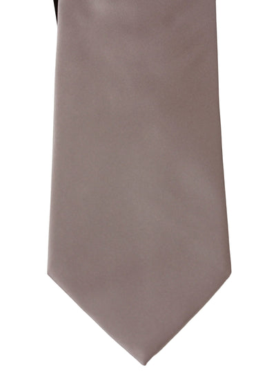Dolce & Gabbana Grey 100% Silk Wide Necktie Men Accessory Tie