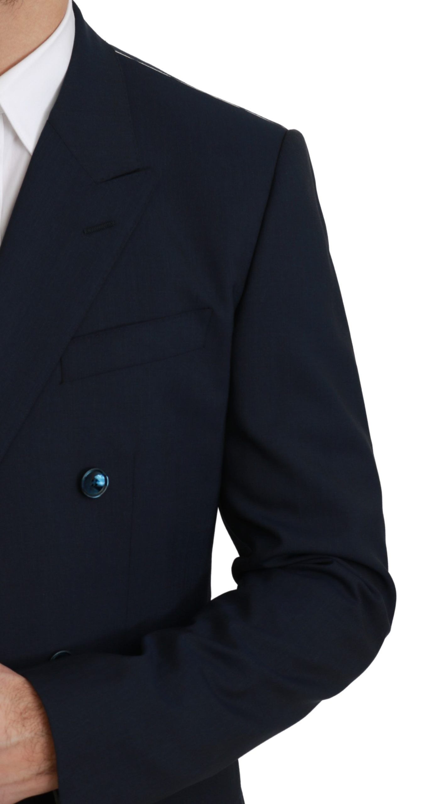 Dolce & Gabbana Blue Slim Fit 3 Piece MARTINI Wool Suit