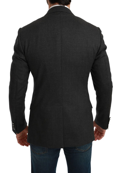 Dolce & Gabbana Gray NAPOLI Slim Fit Jacket Wool Blazer