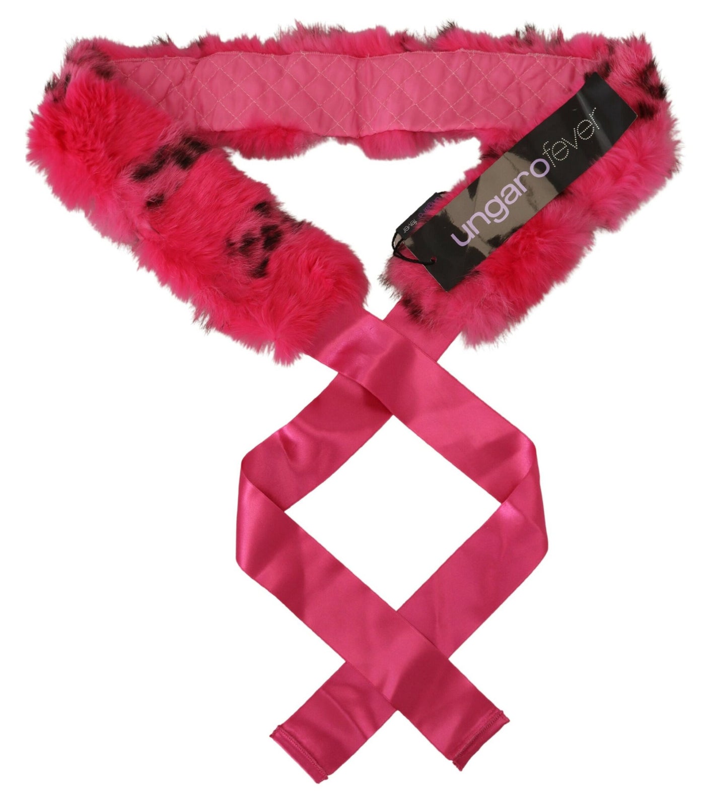 Ungaro Fever Fuchsia Fur Shearling Elegance Scarf