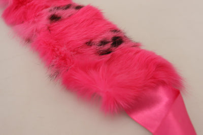 Ungaro Fever Fuchsia Fur Shearling Elegance Scarf