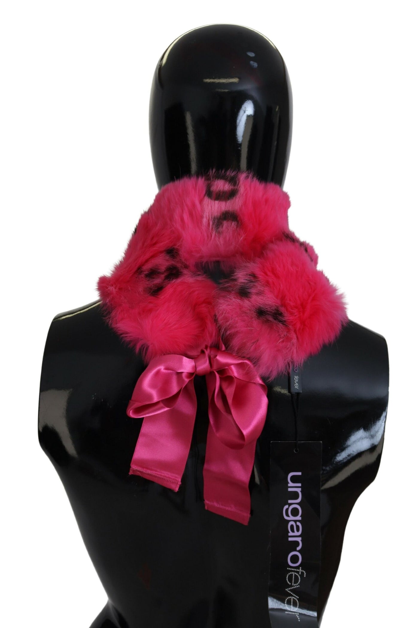 Ungaro Fever Fuchsia Fur Shearling Elegance Scarf