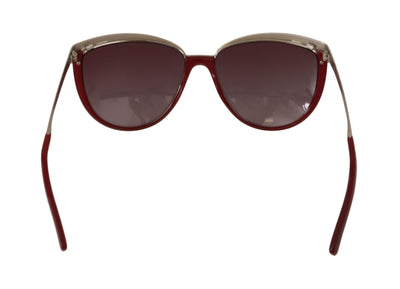 Dolce & Gabbana Chic Silver Maroon Sunglasses for Her