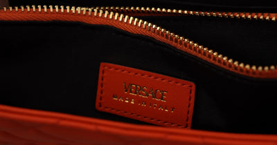 Versace Red Nappa Leather Evening Shoulder Bag