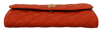 Versace Red Nappa Leather Evening Shoulder Bag