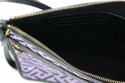 Versace Exquisite Violet & Black Signature Shoulder Bag