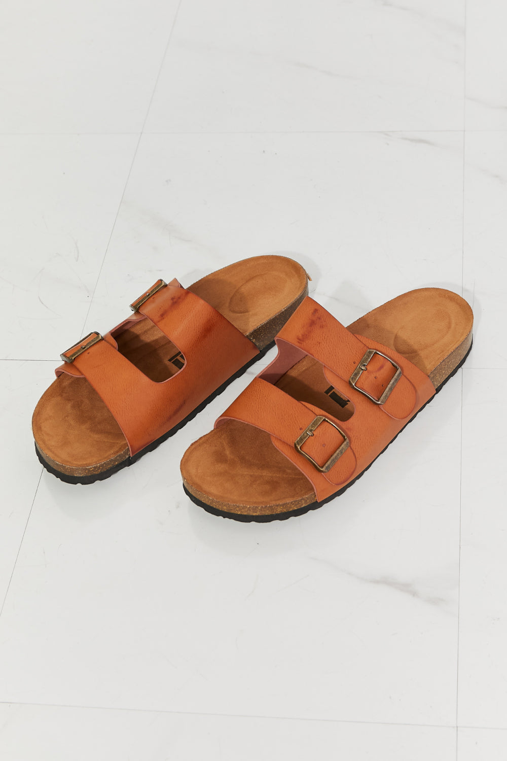 MMShoes Best Life Double-Banded Slide Sandal in Ochre