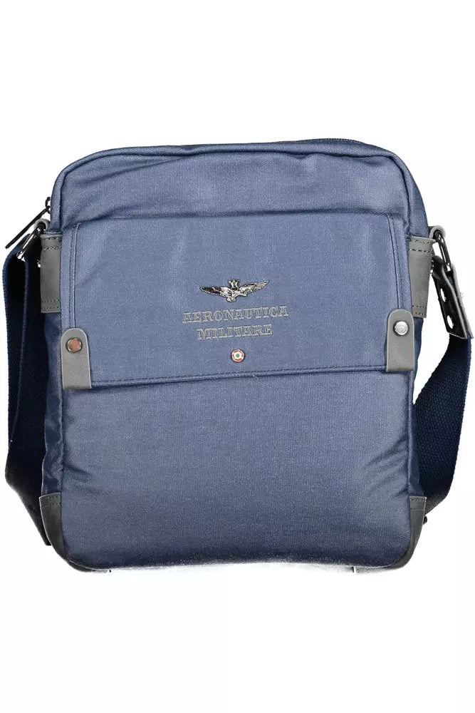 Aeronautica Militare Chic Blue Shoulder Bag with Laptop Compartment