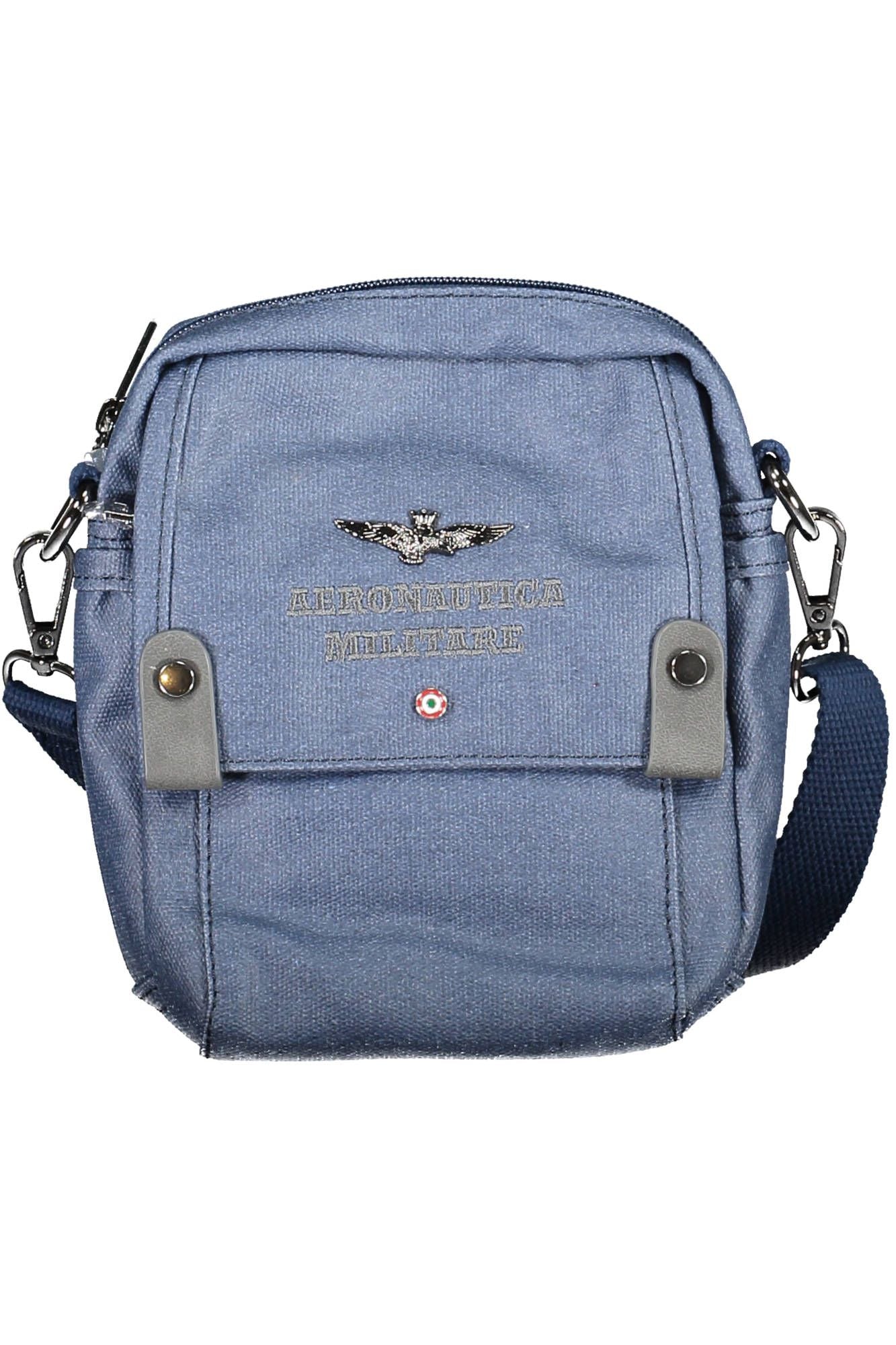 Aeronautica Militare Military Precision Blue Cotton Shoulder Bag