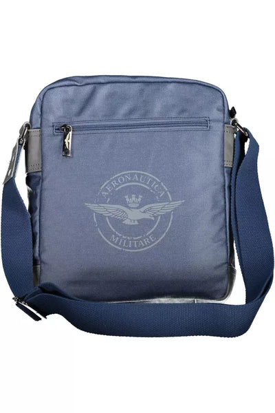 Aeronautica Militare Chic Blue Shoulder Bag with Laptop Compartment