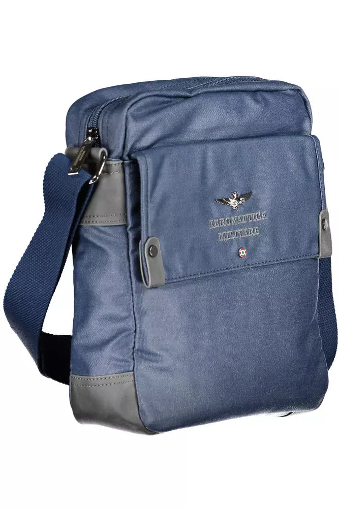 Aeronautica Militare Chic Blue Shoulder Bag with Laptop Compartment