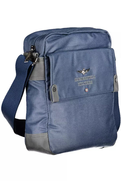 Aeronautica Militare Chic Blue Shoulder Bag with Laptop Compartment