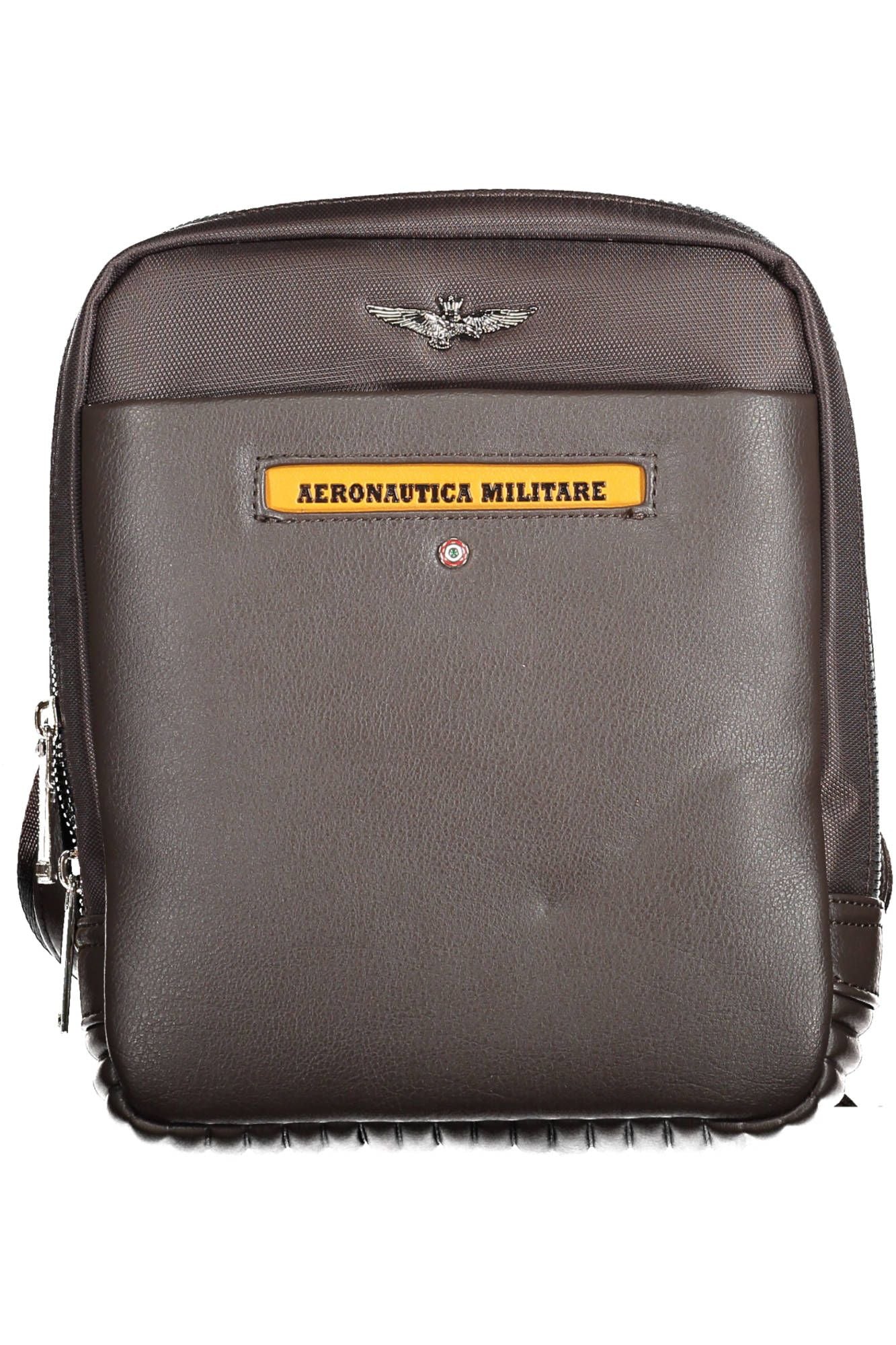 Aeronautica Militare Elegant Brown Shoulder Bag with Contrasting Details