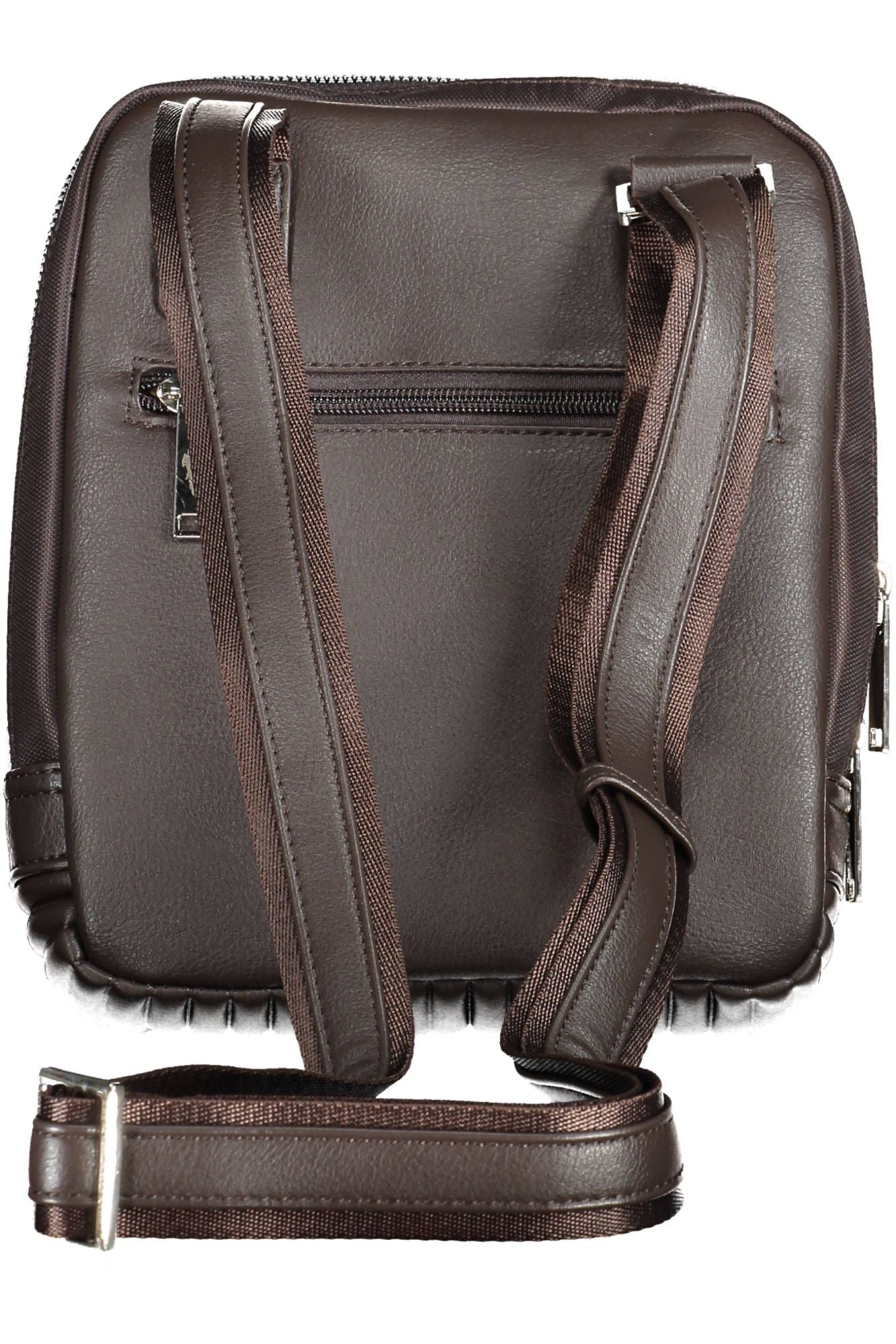 Aeronautica Militare Elegant Brown Shoulder Bag with Contrasting Details