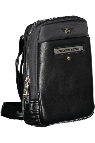 Aeronautica Militare Durable Black Shoulder Bag with Ample Storage