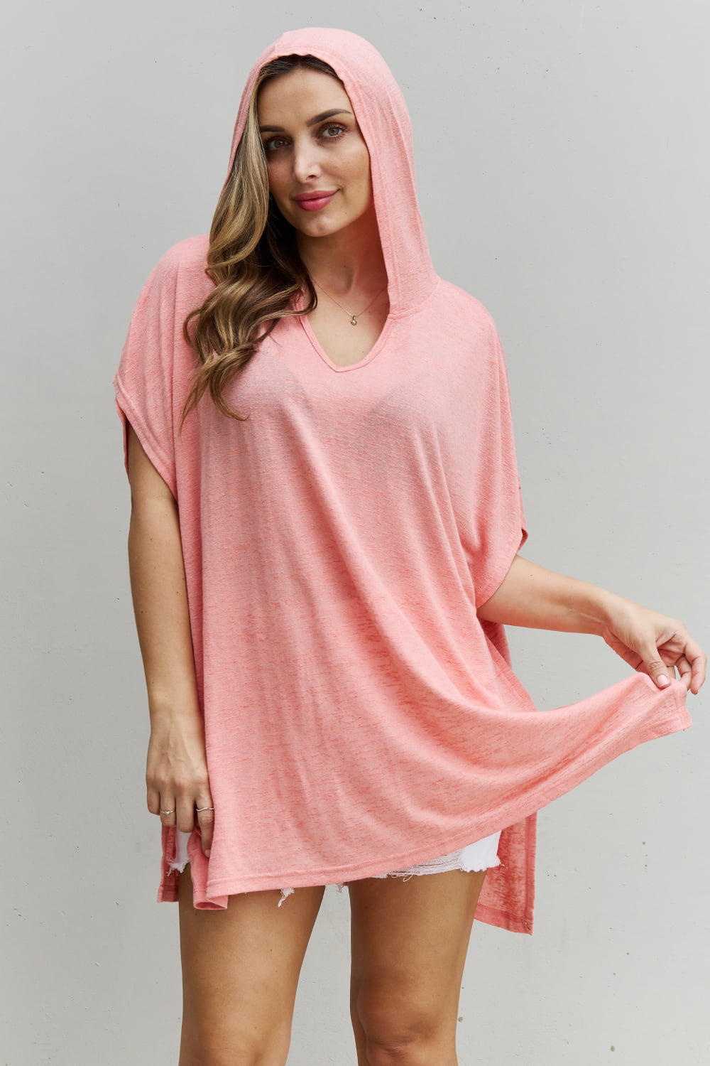 HEYSON Laid Back Full Size Hooded Poncho Top - Ushaka International Marketplace