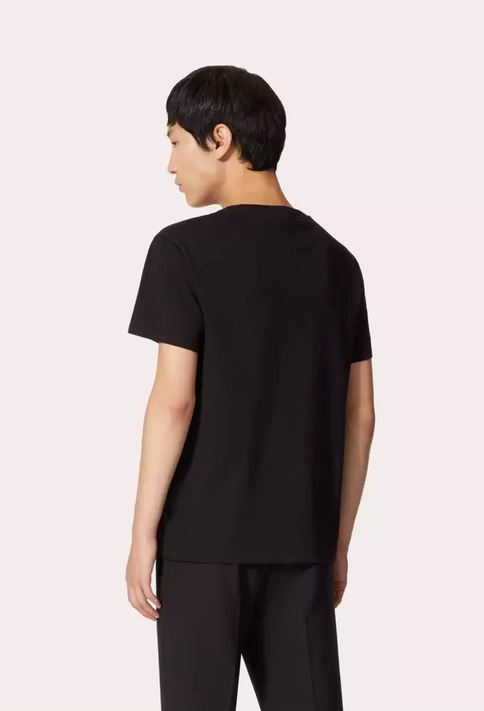 Valentino Elegant VLTN Crewneck Cotton T-Shirt in Black