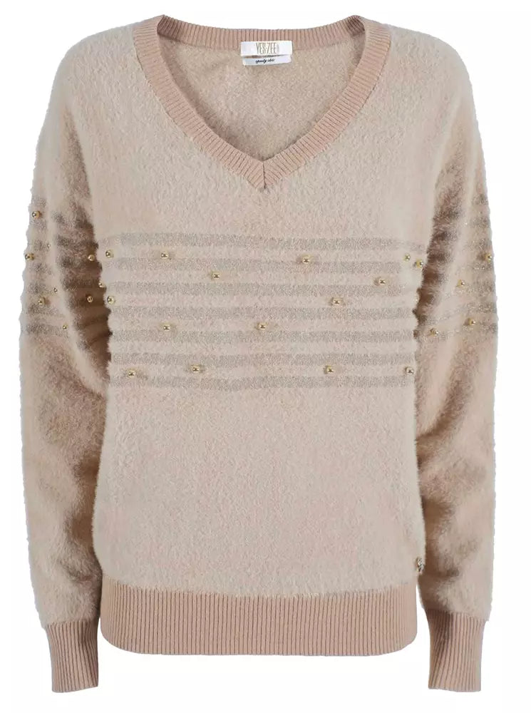 Yes Zee Beige Polyamide Sweater