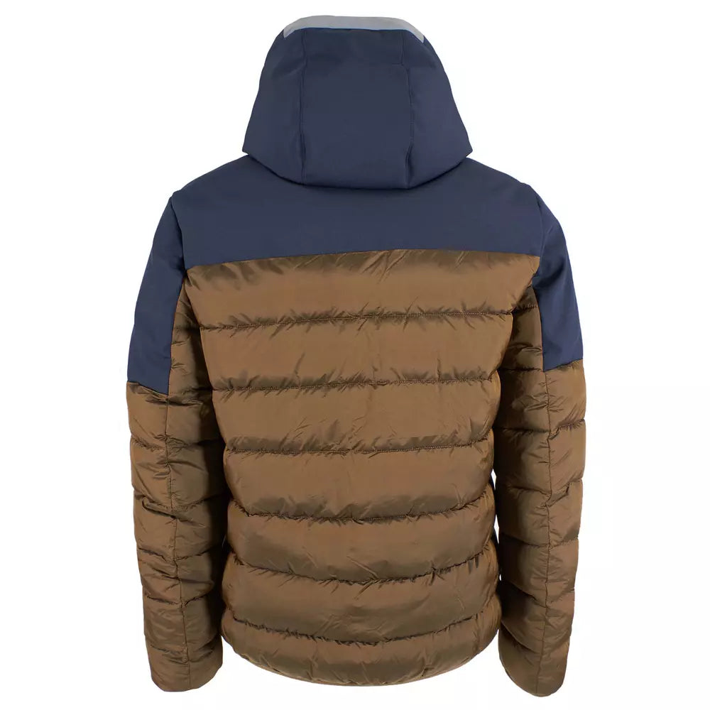 Yes Zee Chic Quilted Down Jacket with Softshell Inserts