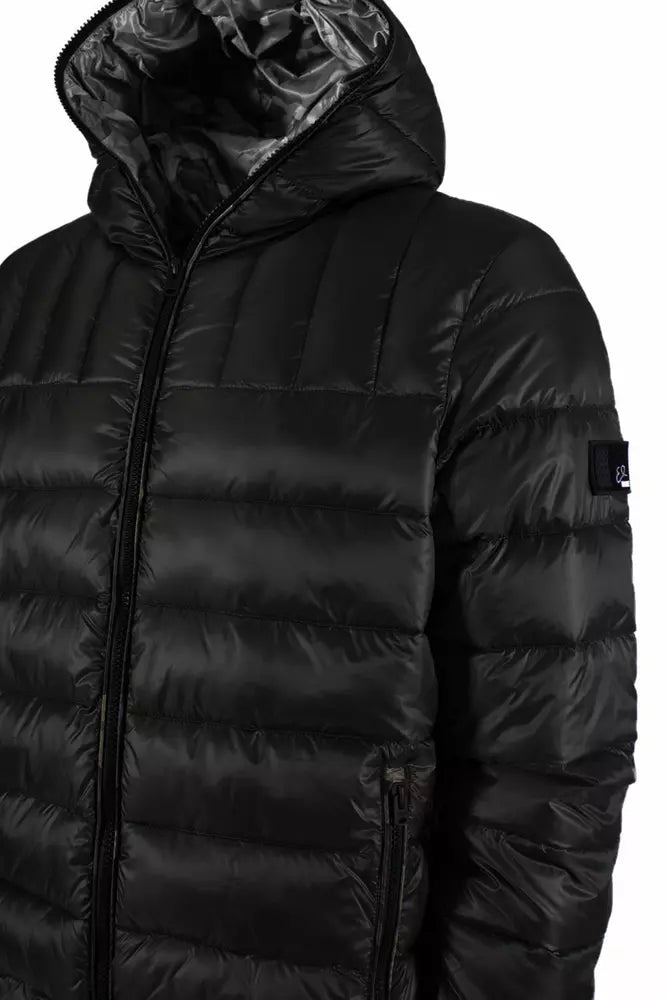 Yes Zee Sleek Quilted Hooded Jacket with Backpack Bag