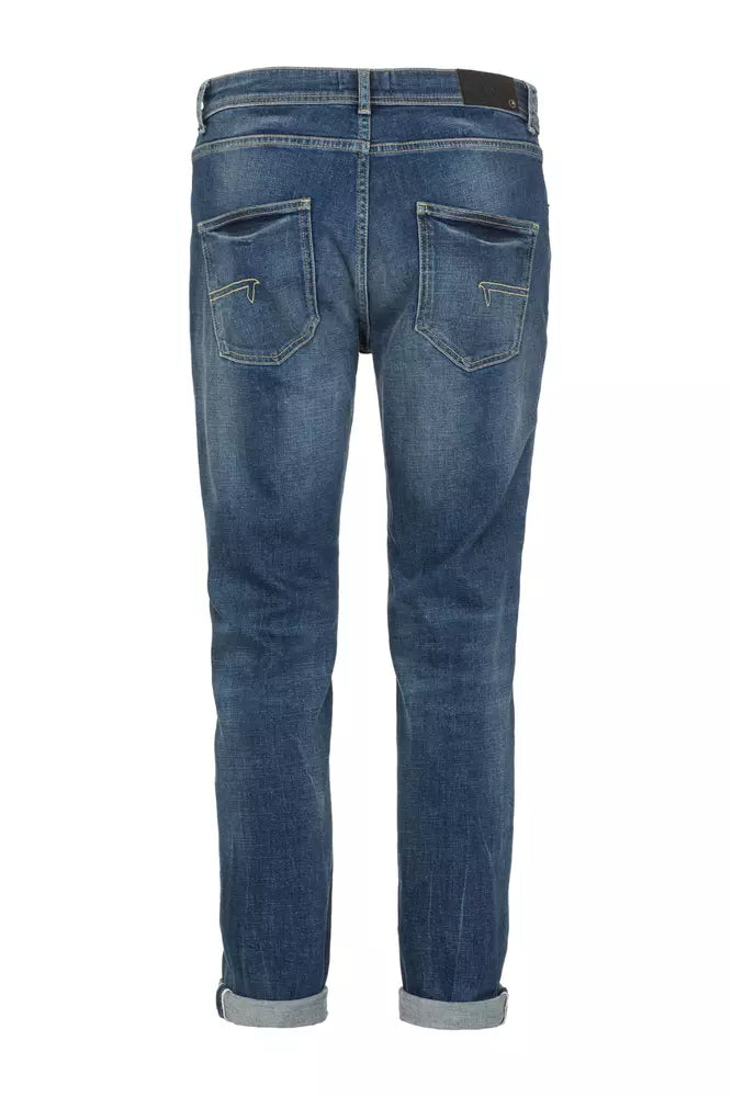 Fred Mello Blue Cotton Jeans & Pant