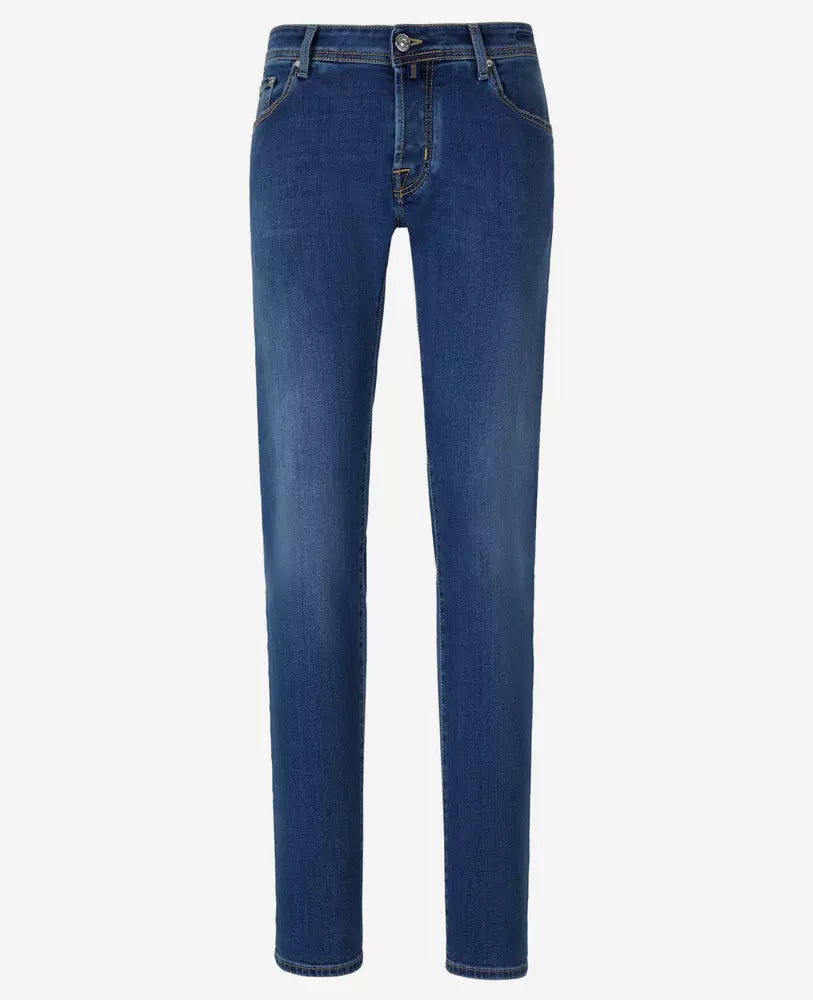 Jacob Cohen Blue Cotton Jeans & Pant