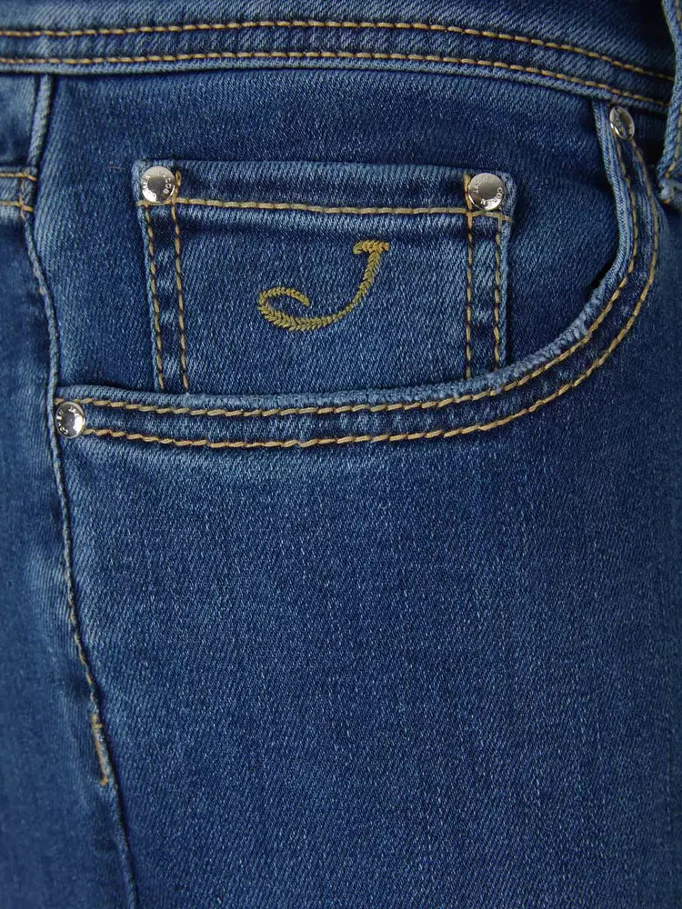 Jacob Cohen Blue Cotton Jeans & Pant