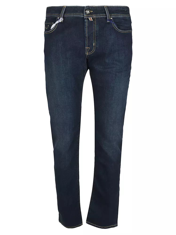 Jacob Cohen Blue Cotton Jeans & Pant