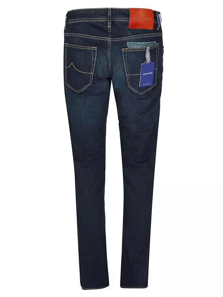 Jacob Cohen Blue Cotton Jeans & Pant