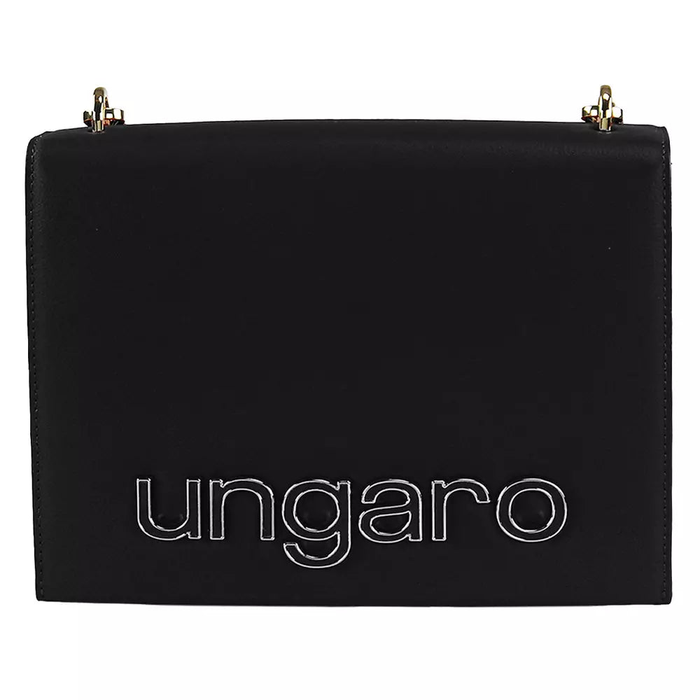 Ungaro Elegant Calfskin Shoulder Bag in Chic Black